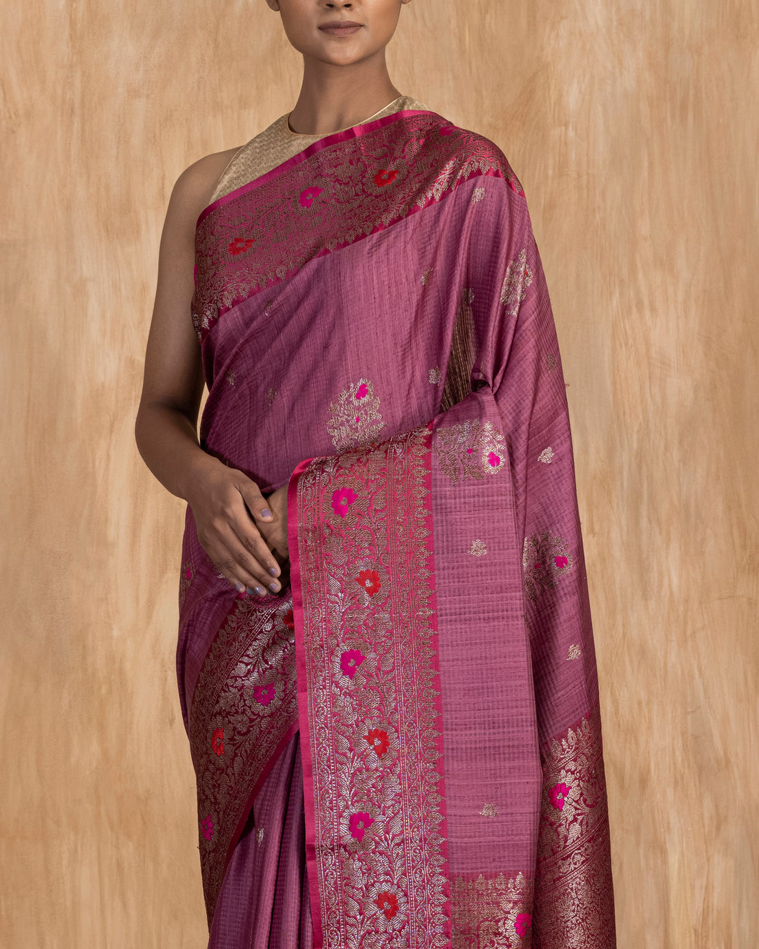 Lavani Buti Saree Raw Silk