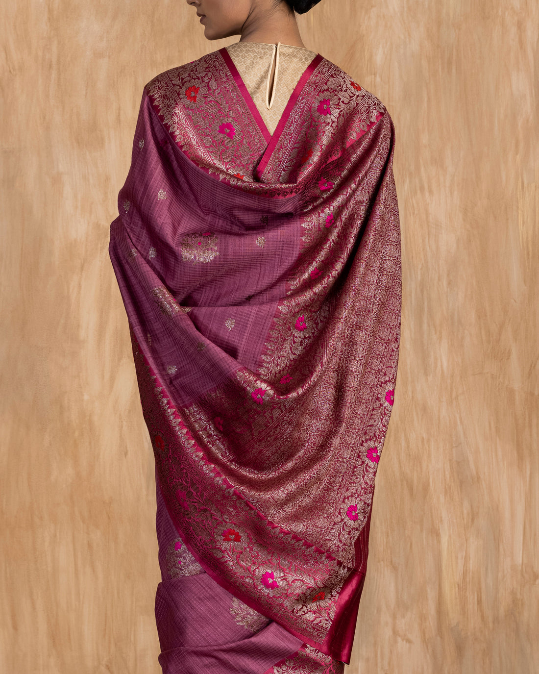 Lavani Buti Saree Raw Silk