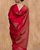 Tatvika Geometrical Handwoven Saree Raw Silk