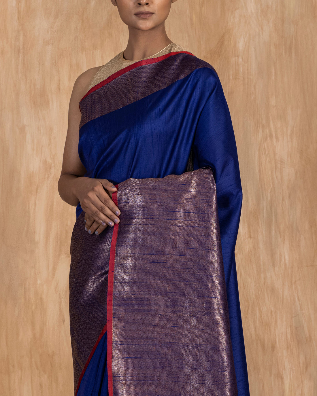 Tatvika Geometrical Handwoven Saree Raw Silk