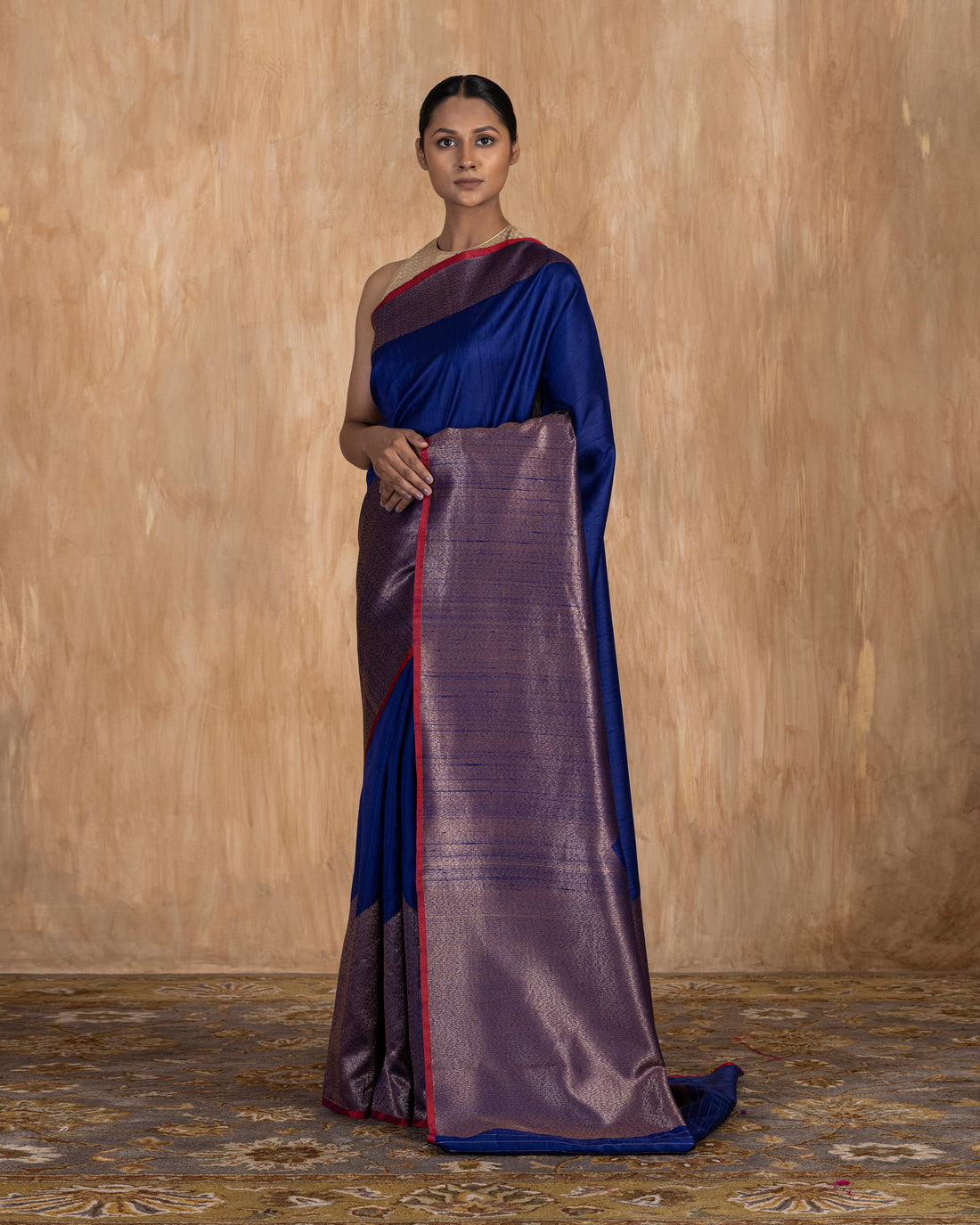 Tatvika Geometrical Handwoven Saree Raw Silk