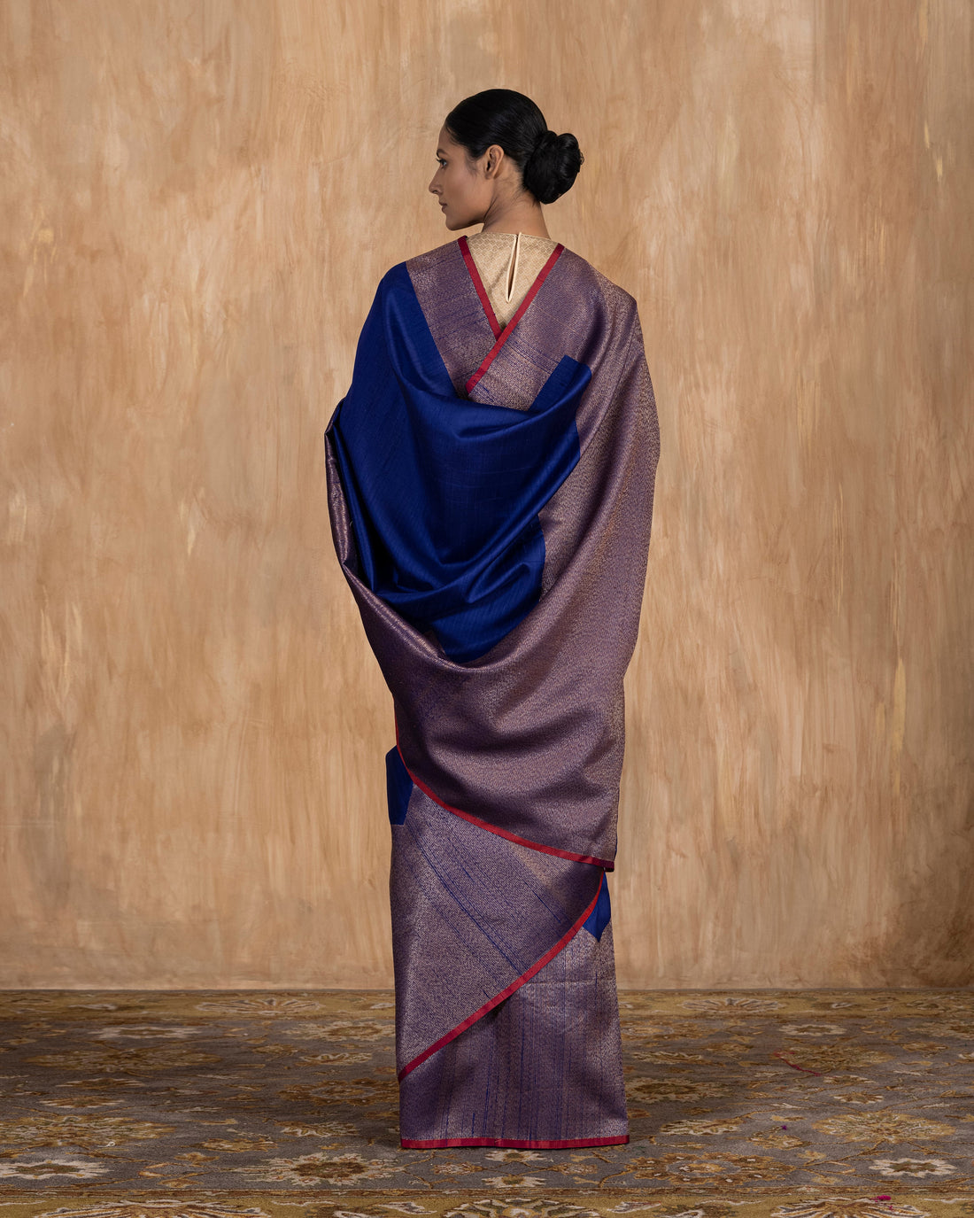 Tatvika Geometrical Handwoven Saree Raw Silk
