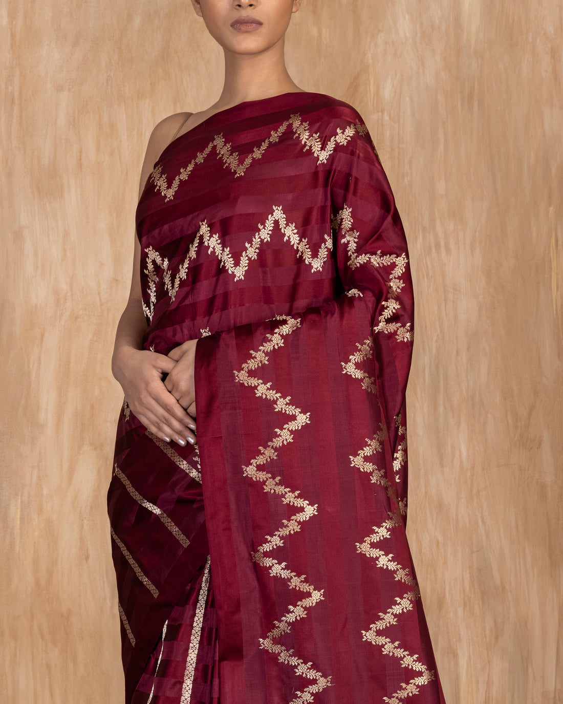 Nitya Stripe Weave Saree Satin