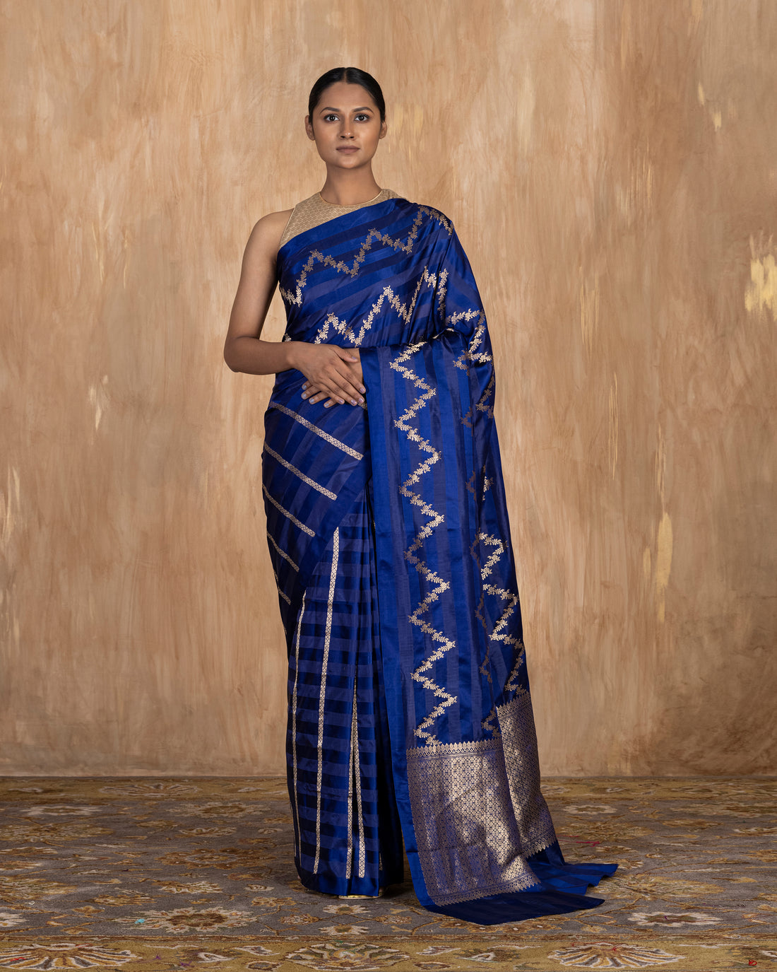 Nitya Stripe Weave Saree Satin