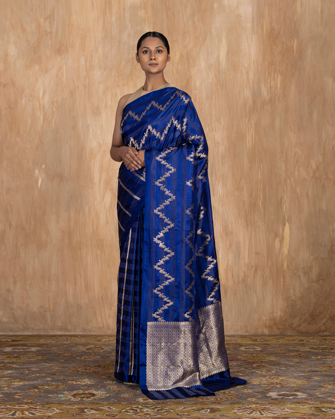 Nitya Stripe Weave Saree Satin