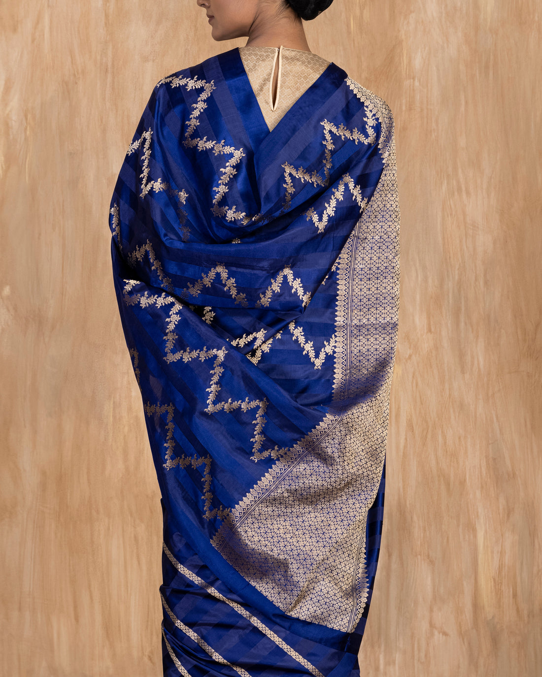 Nitya Stripe Weave Saree Satin