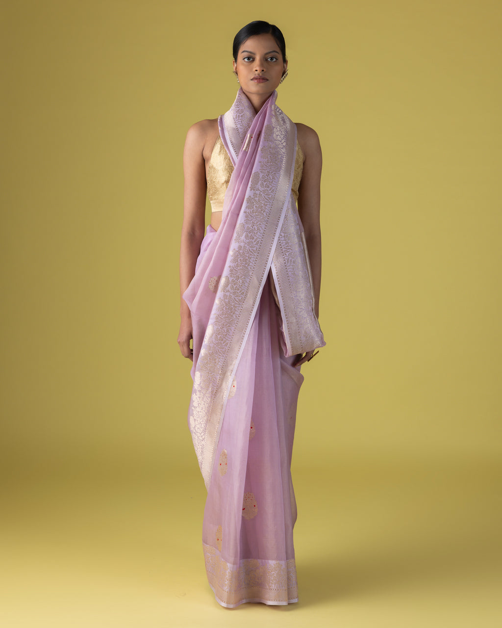 Blush Satin-Edged Organza