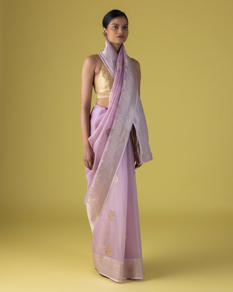 Blush Satin-Edged Organza