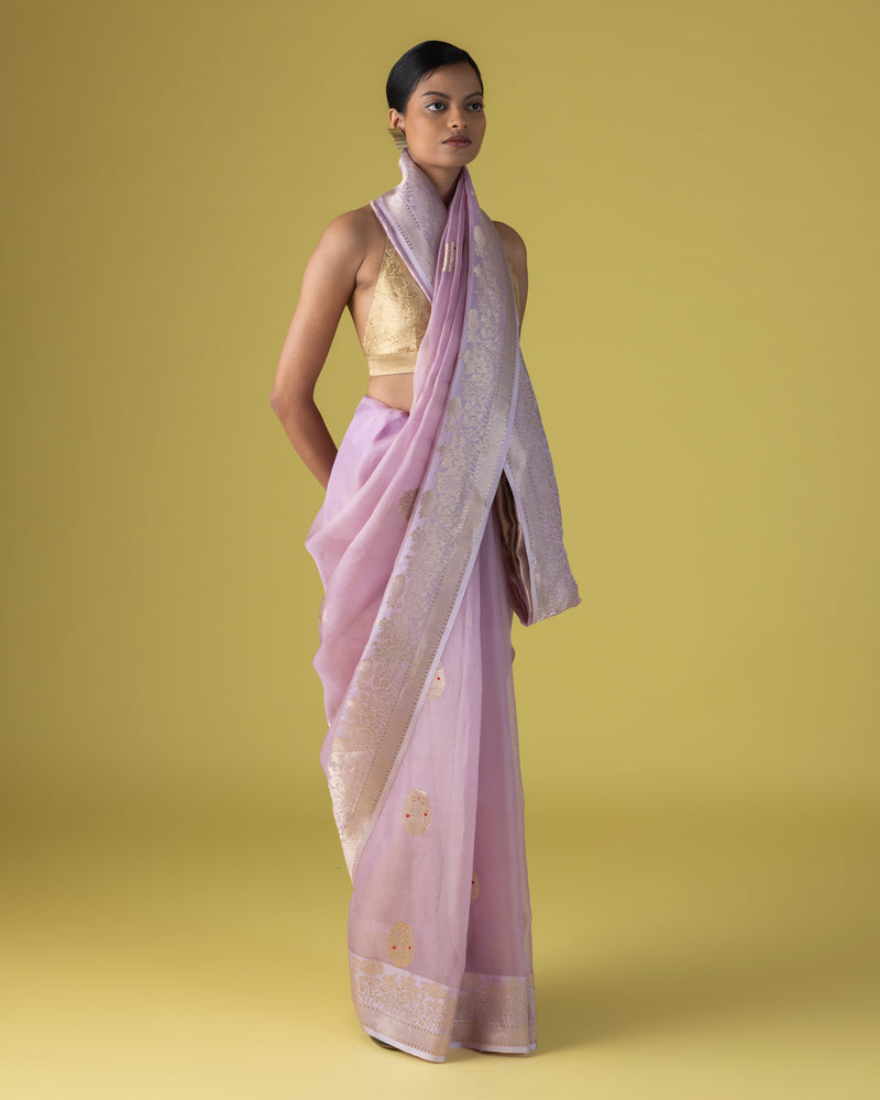 Blush Satin-Edged Organza