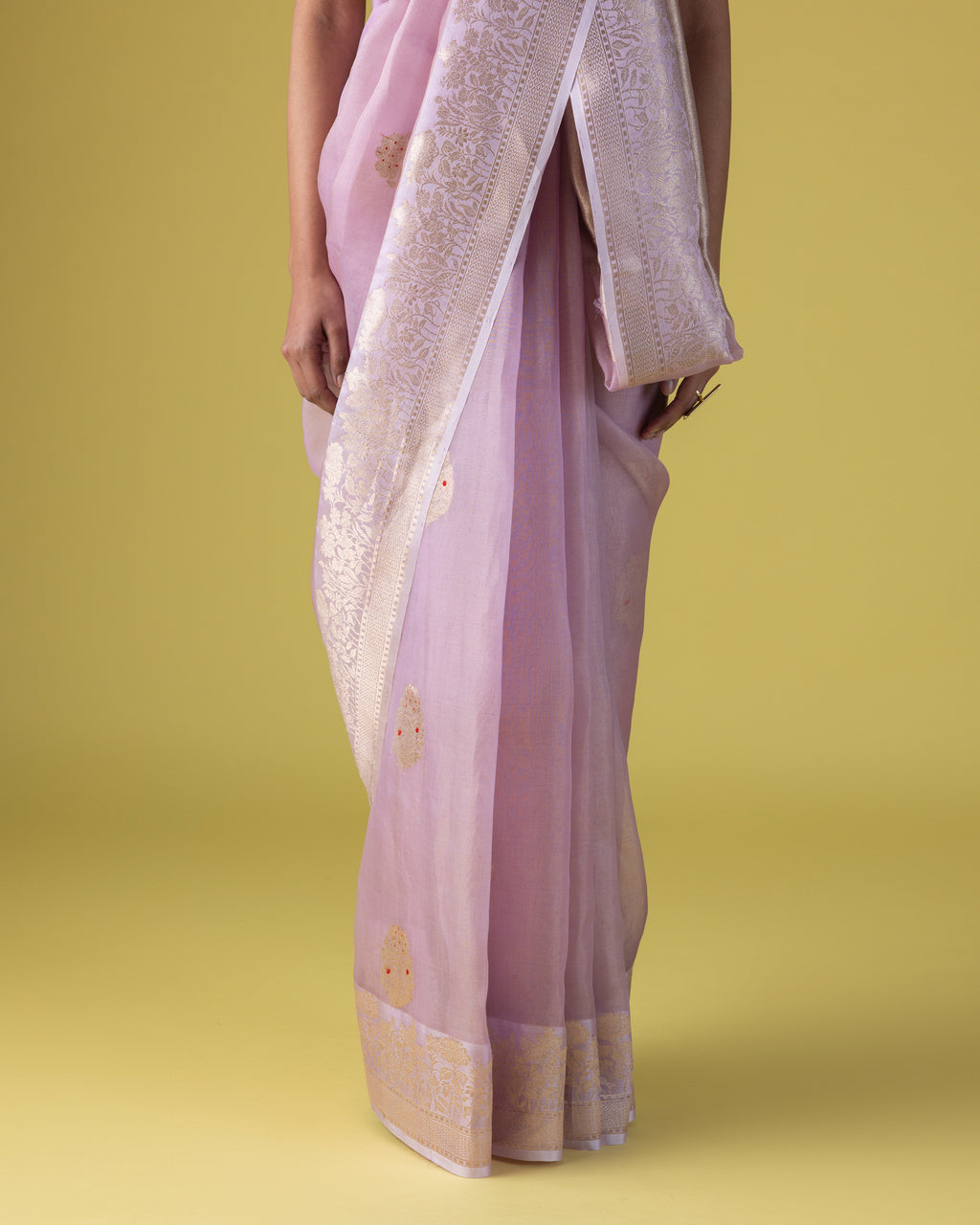 Blush Satin-Edged Organza