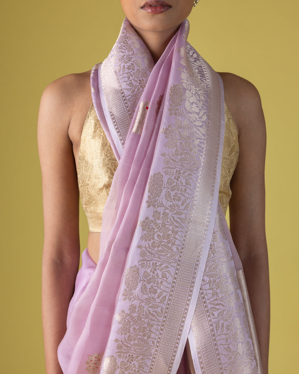 Blush Satin-Edged Organza