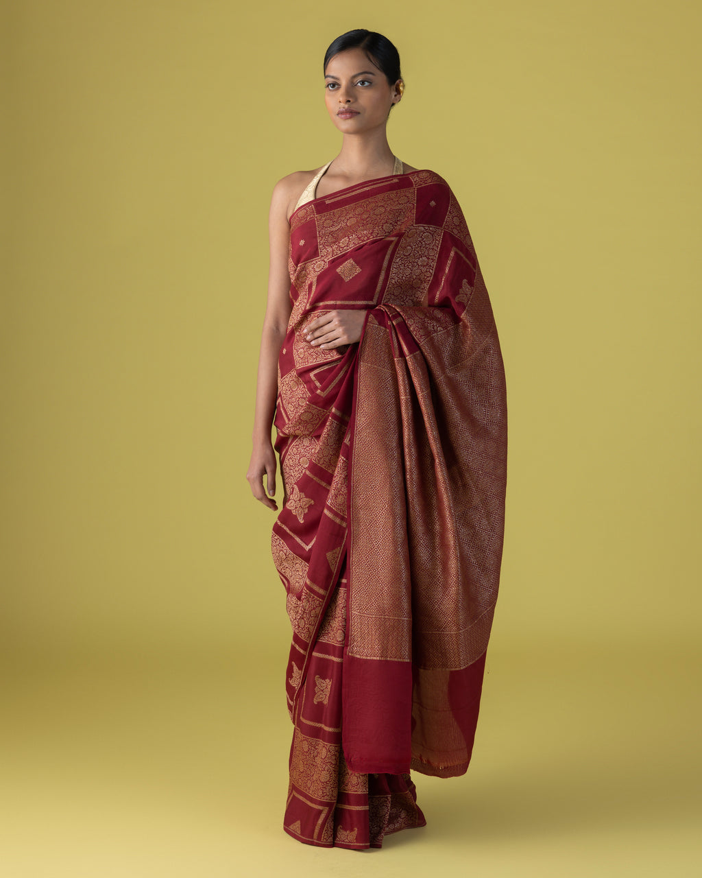 Crimson Fluid Crepe