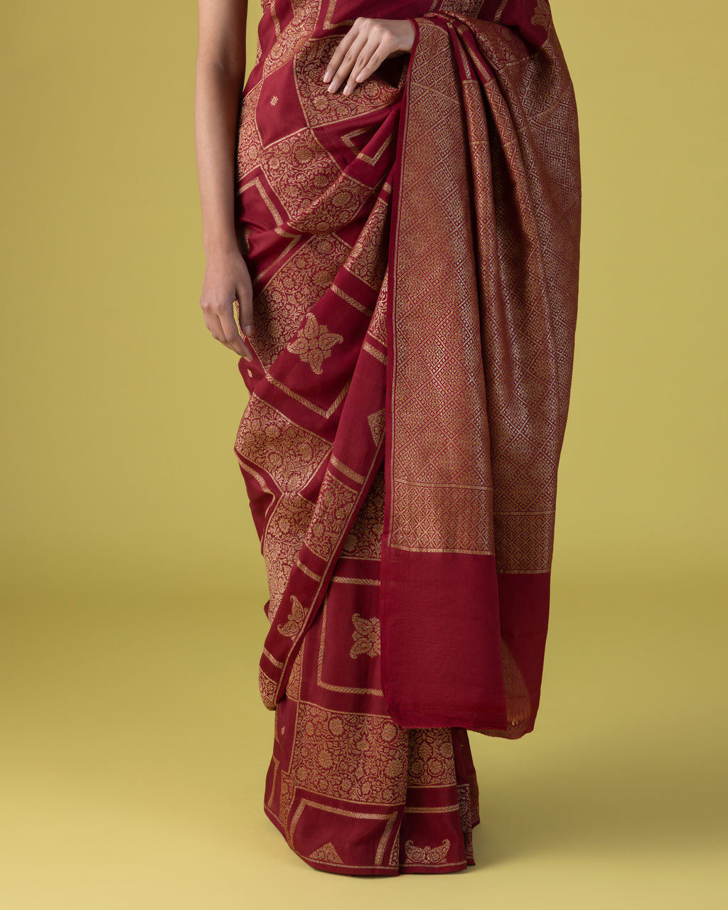 Crimson Fluid Crepe