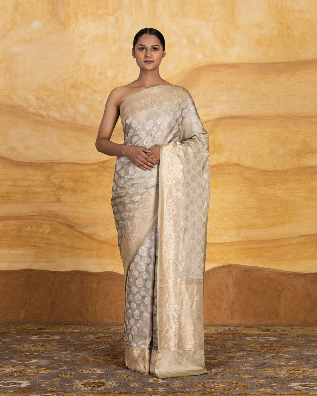 Lavani Buti Handwoven Saree Satin