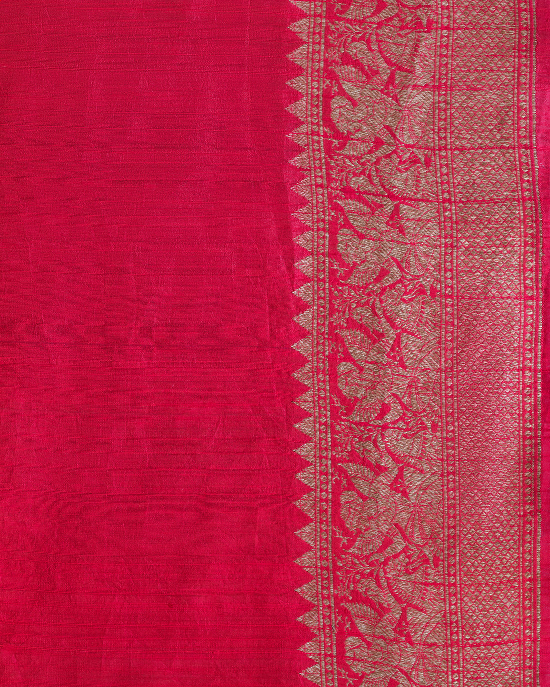 Cherry Red Raw Silk Saree