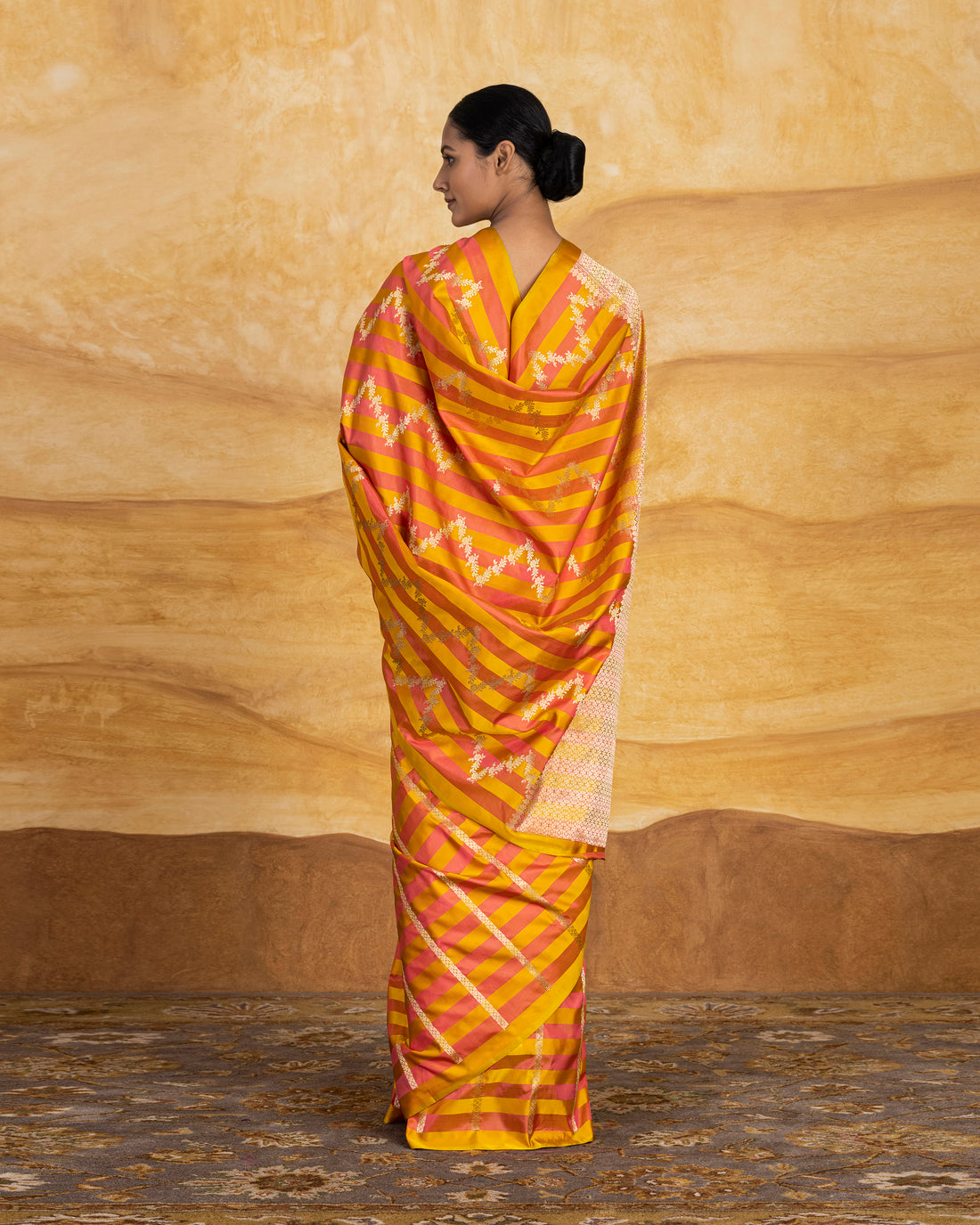 Nitya Stripe Weave Saree Satin