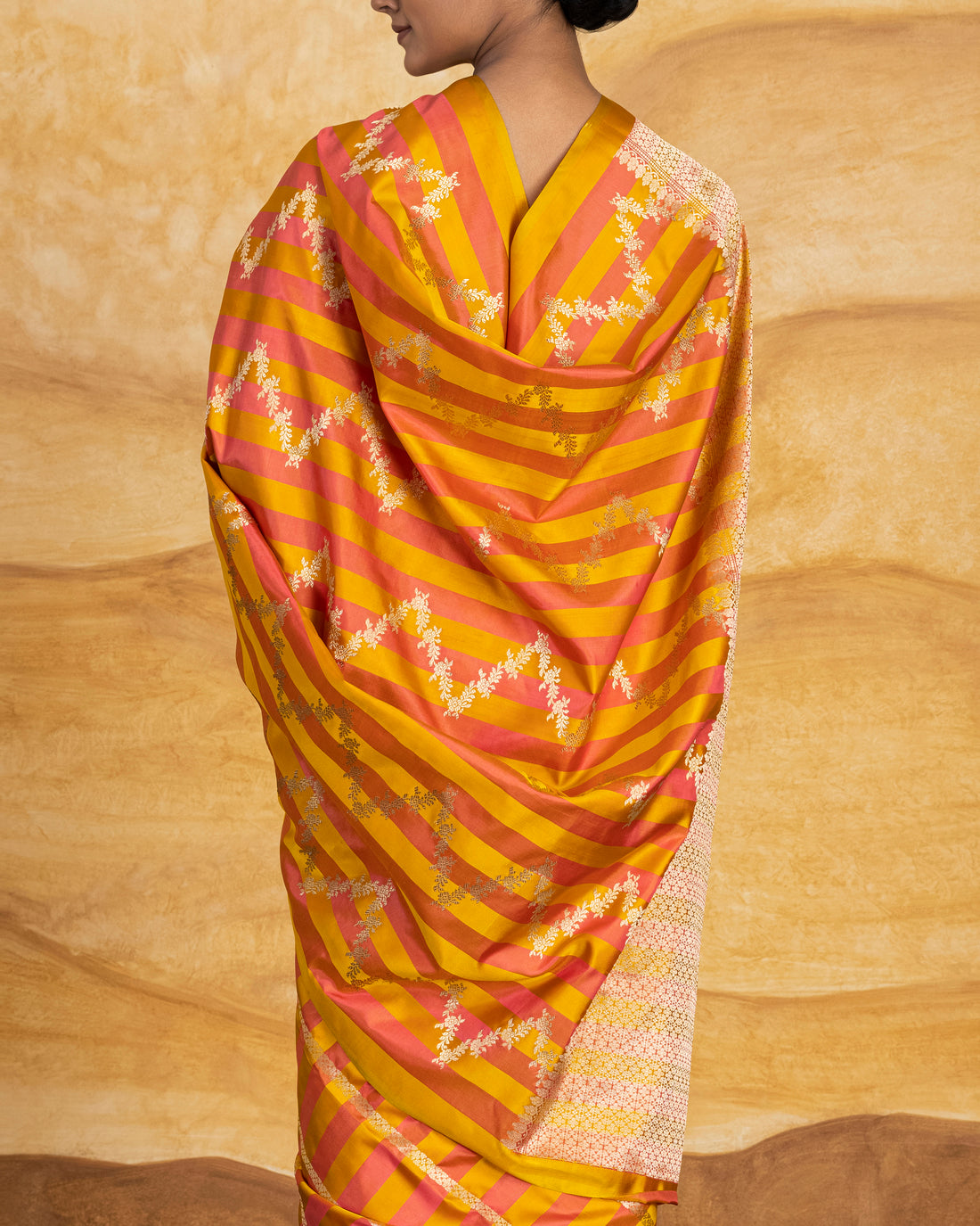 Nitya Stripe Weave Saree Satin