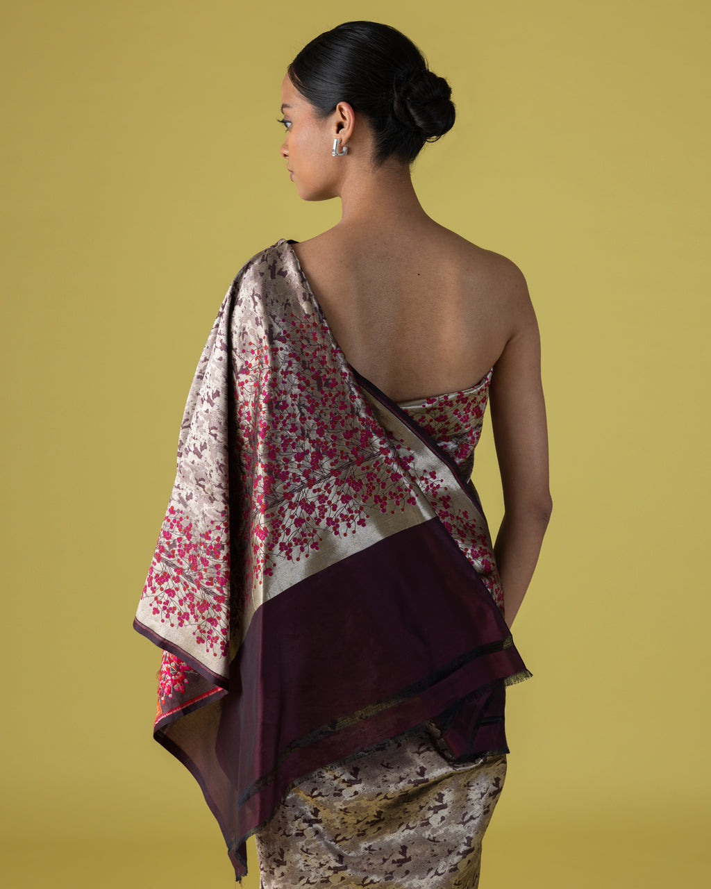 Fragmented Grid Zari Brocade