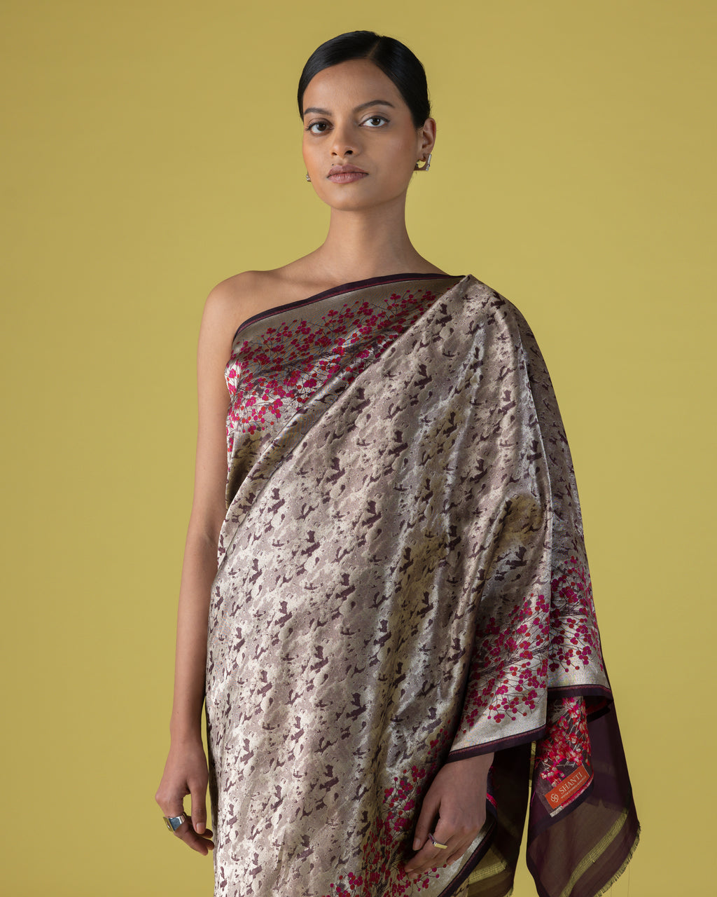 Fragmented Grid Zari Brocade
