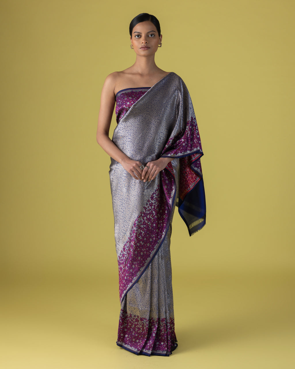 Micro Grid Zari Brocade