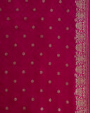Rani Pink Crape Silk Saree