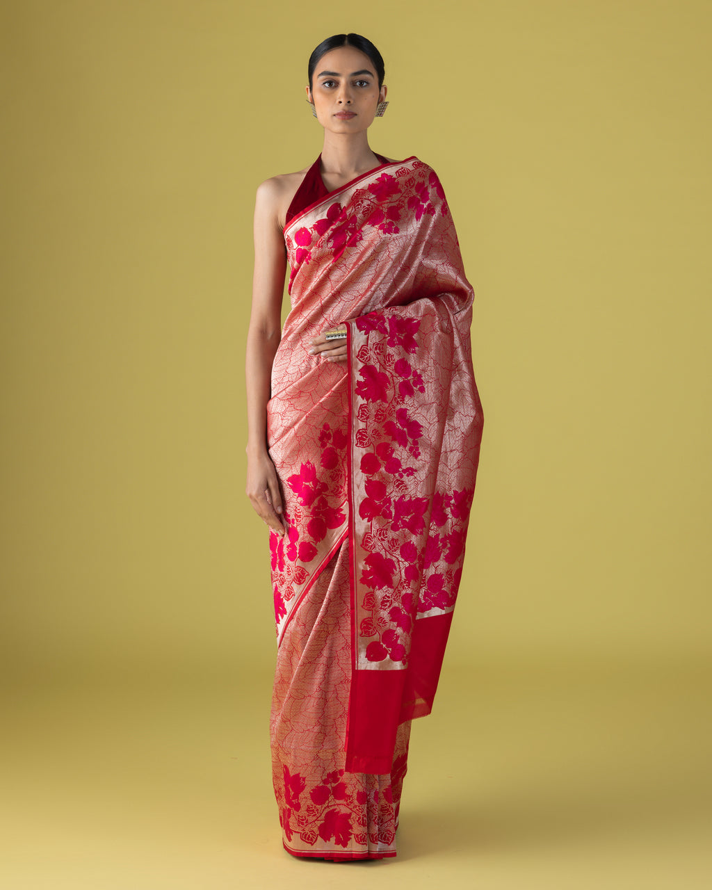 Structured Floral Grid Brocade