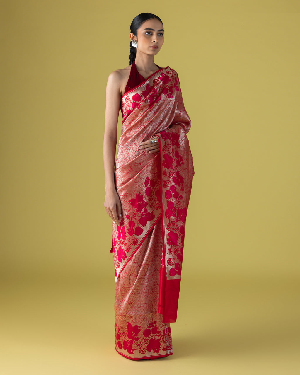 Structured Floral Grid Brocade