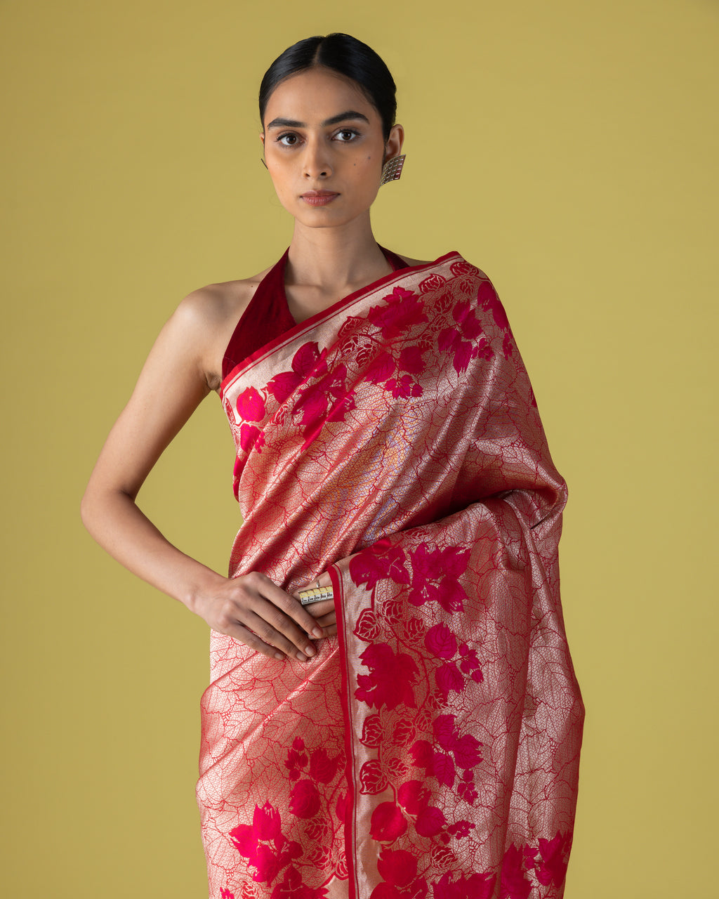 Structured Floral Grid Brocade