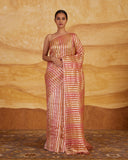 Nitya Stripe Weave Hand Dyed Saree Tissue