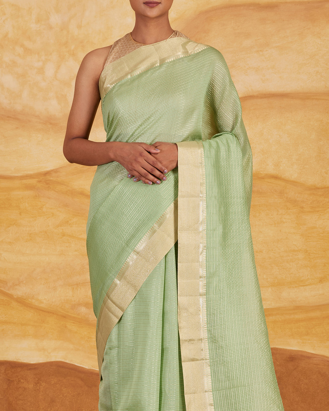 Stripe Weave Saree  Chanderi