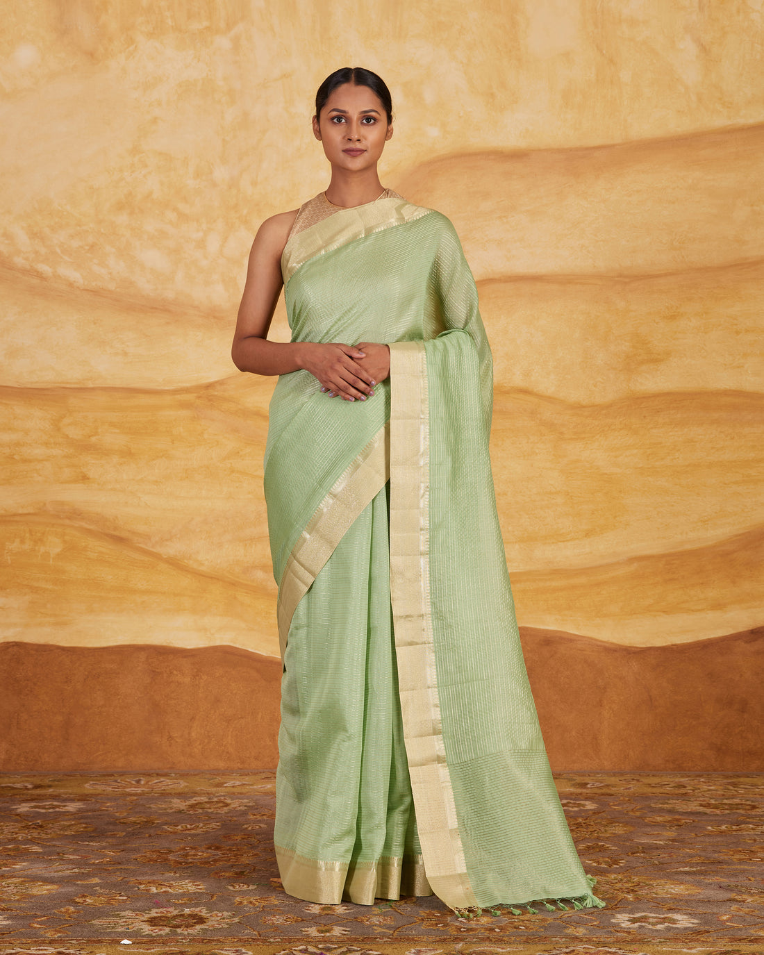 Stripe Weave Saree  Chanderi