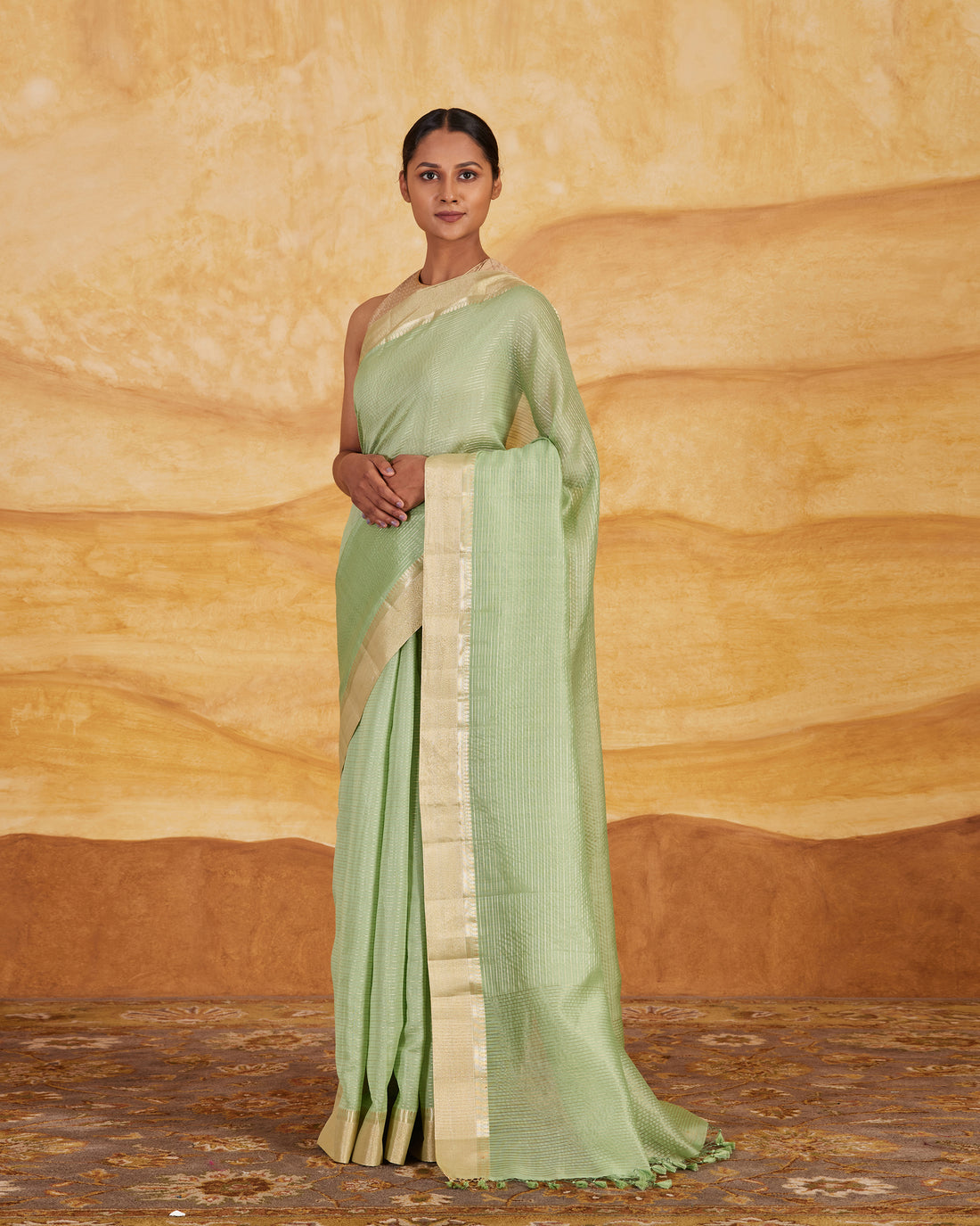 Stripe Weave Saree  Chanderi