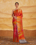 Upala Printing Satin  Saree