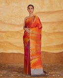 Upala Printing Satin  Saree