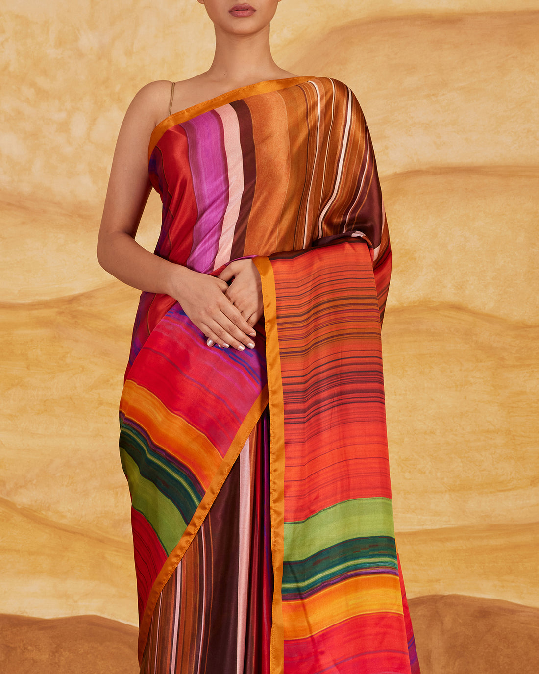 Upala Printing Saree  Satin