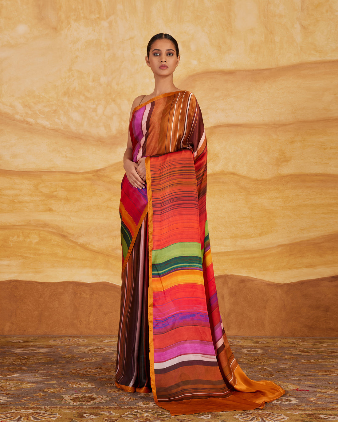 Upala Printing Saree  Satin