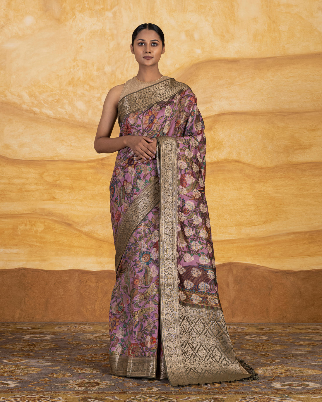 Lavani Buti Digital Printed Saree  Chiniya