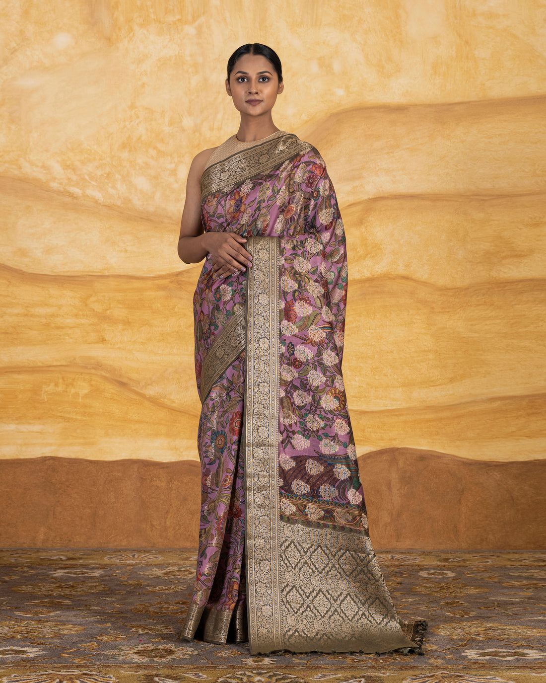 Lavani Buti Digital Printed Saree  Chiniya