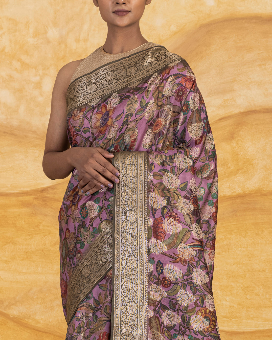 Lavani Buti Digital Printed Saree  Chiniya
