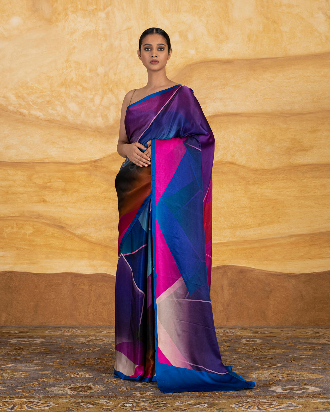 Upala Printed Saree Satin