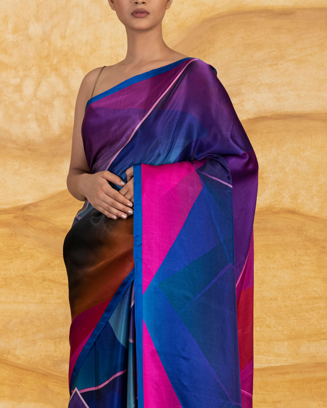 Upala Printed Saree Satin