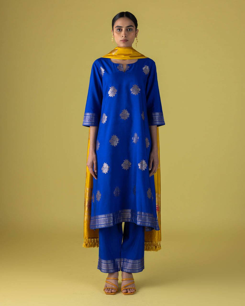 Electric Blue Silk Set