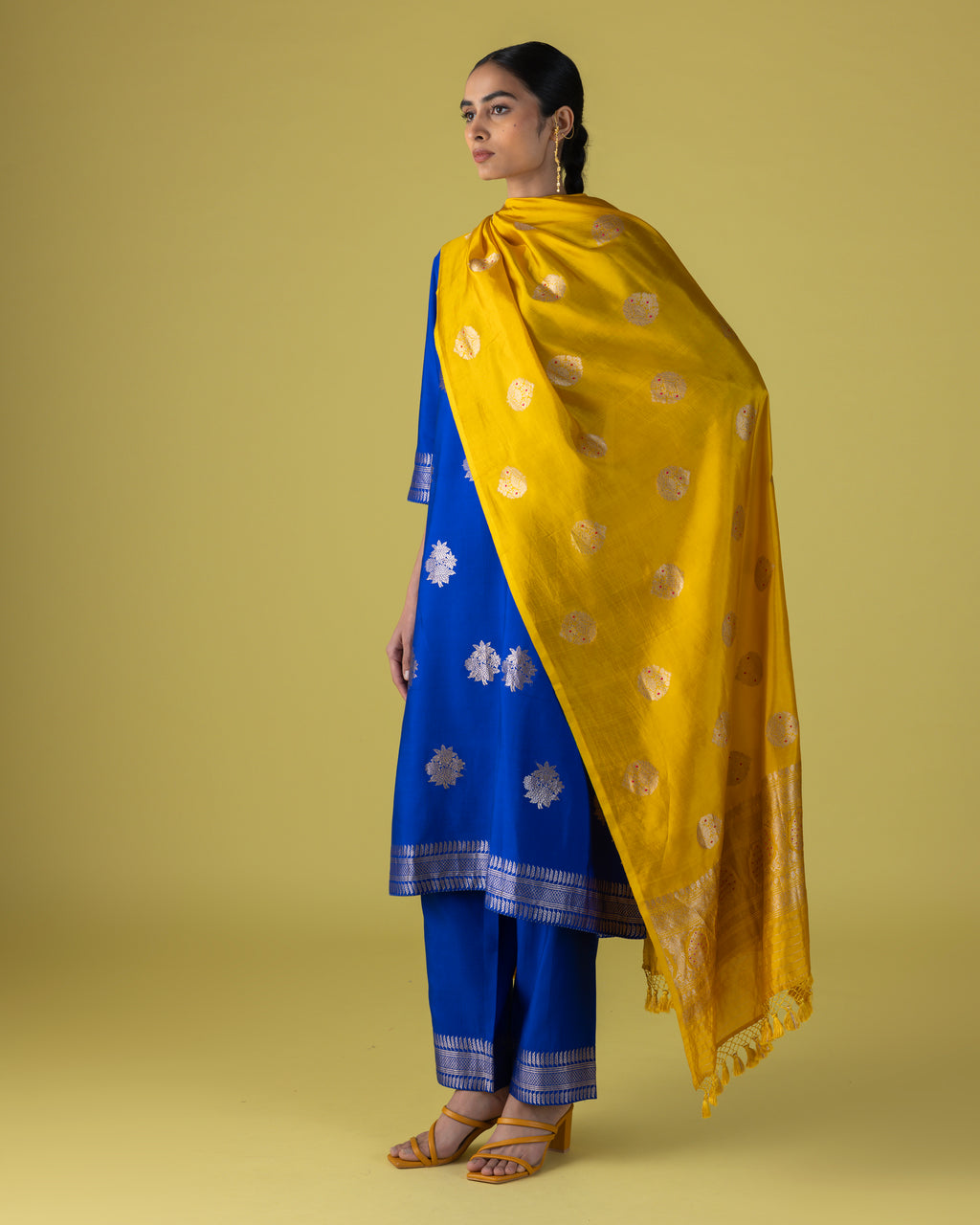 Electric Blue Silk Set