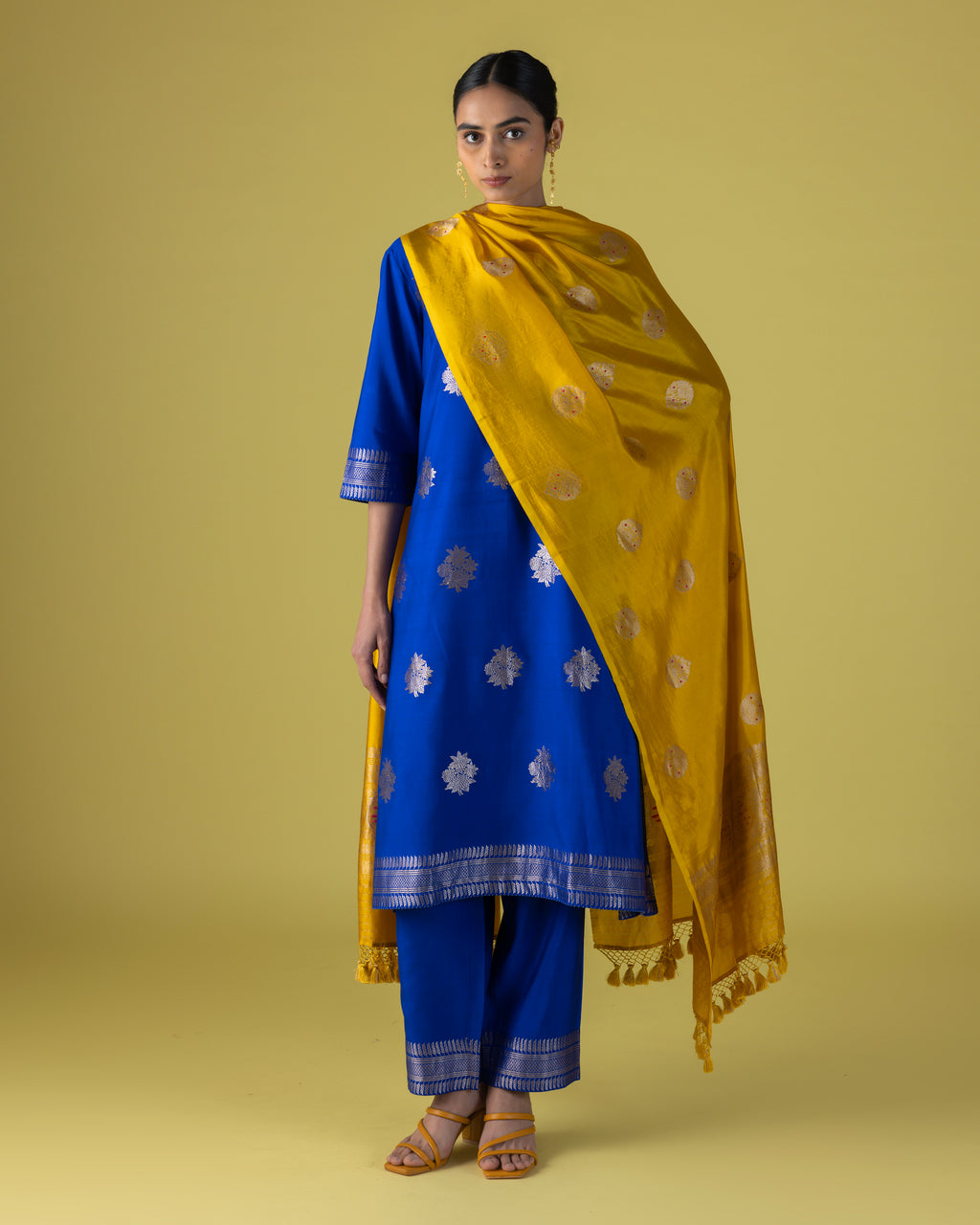 Electric Blue Silk Set