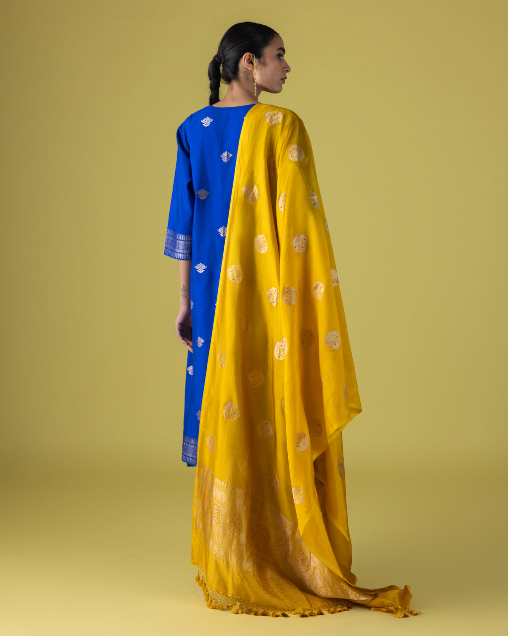 Electric Blue Silk Set