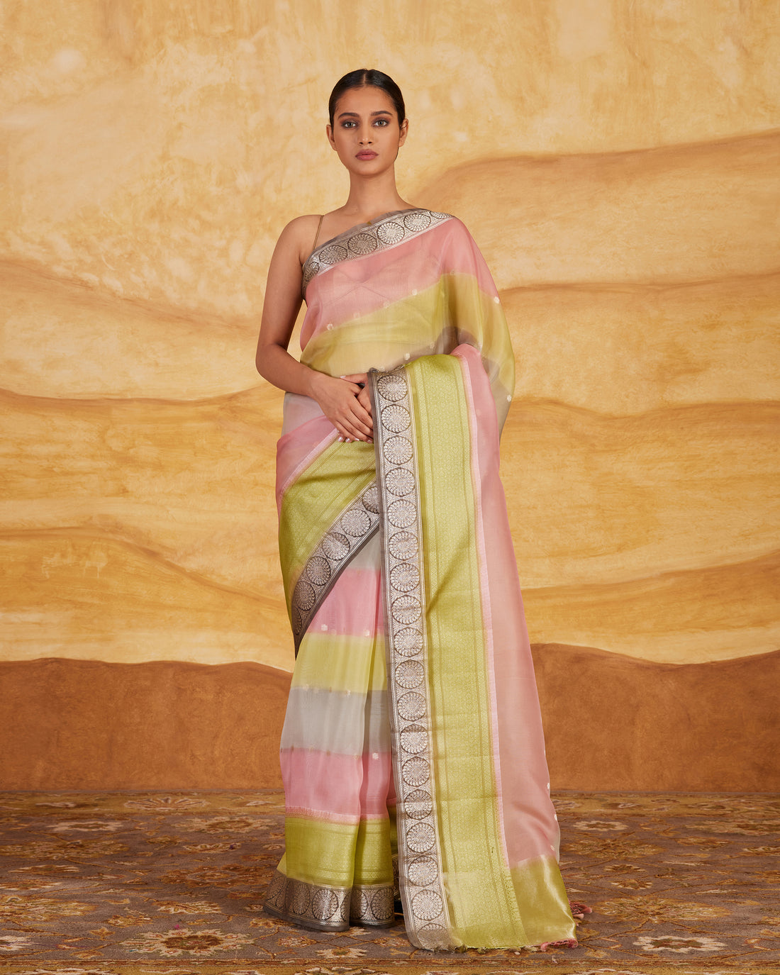 Multi Rangkat Saree Kora
