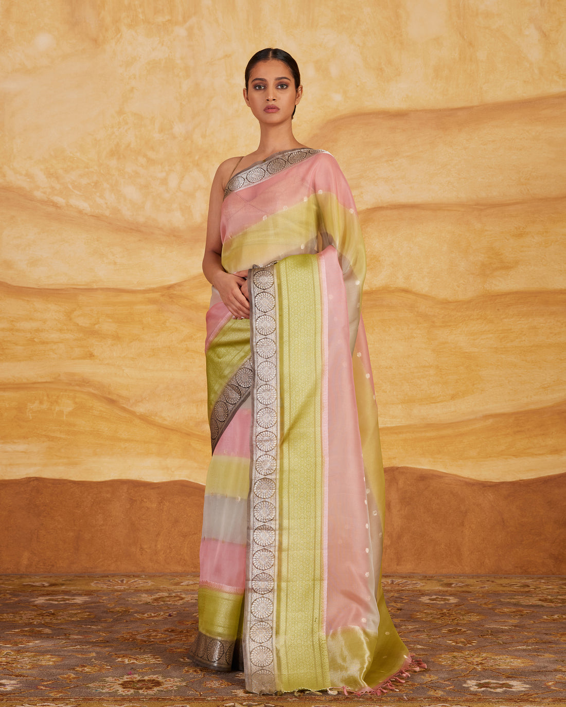 Multi Rangkat Saree Kora