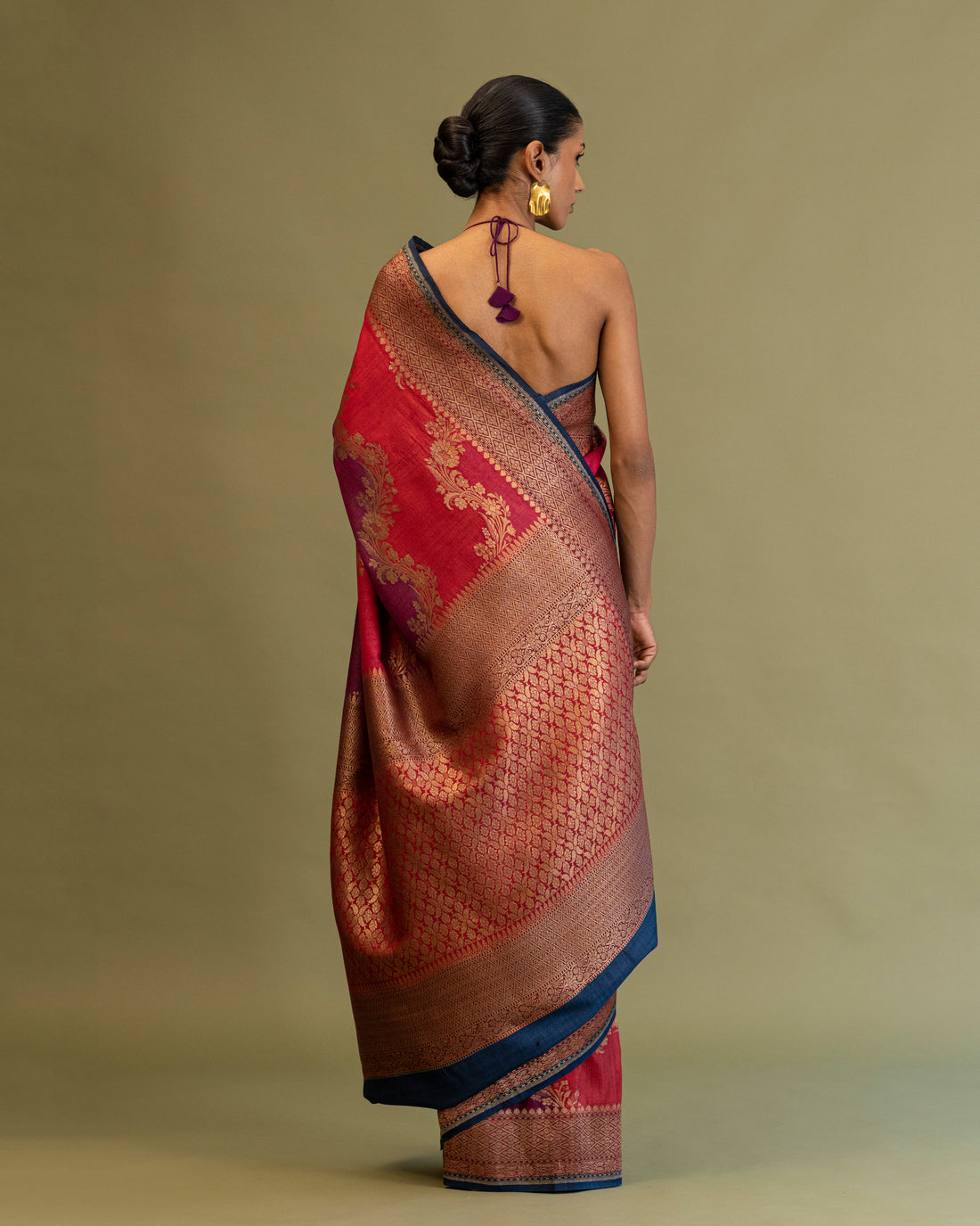 Saree Pure Tusser-Georgette