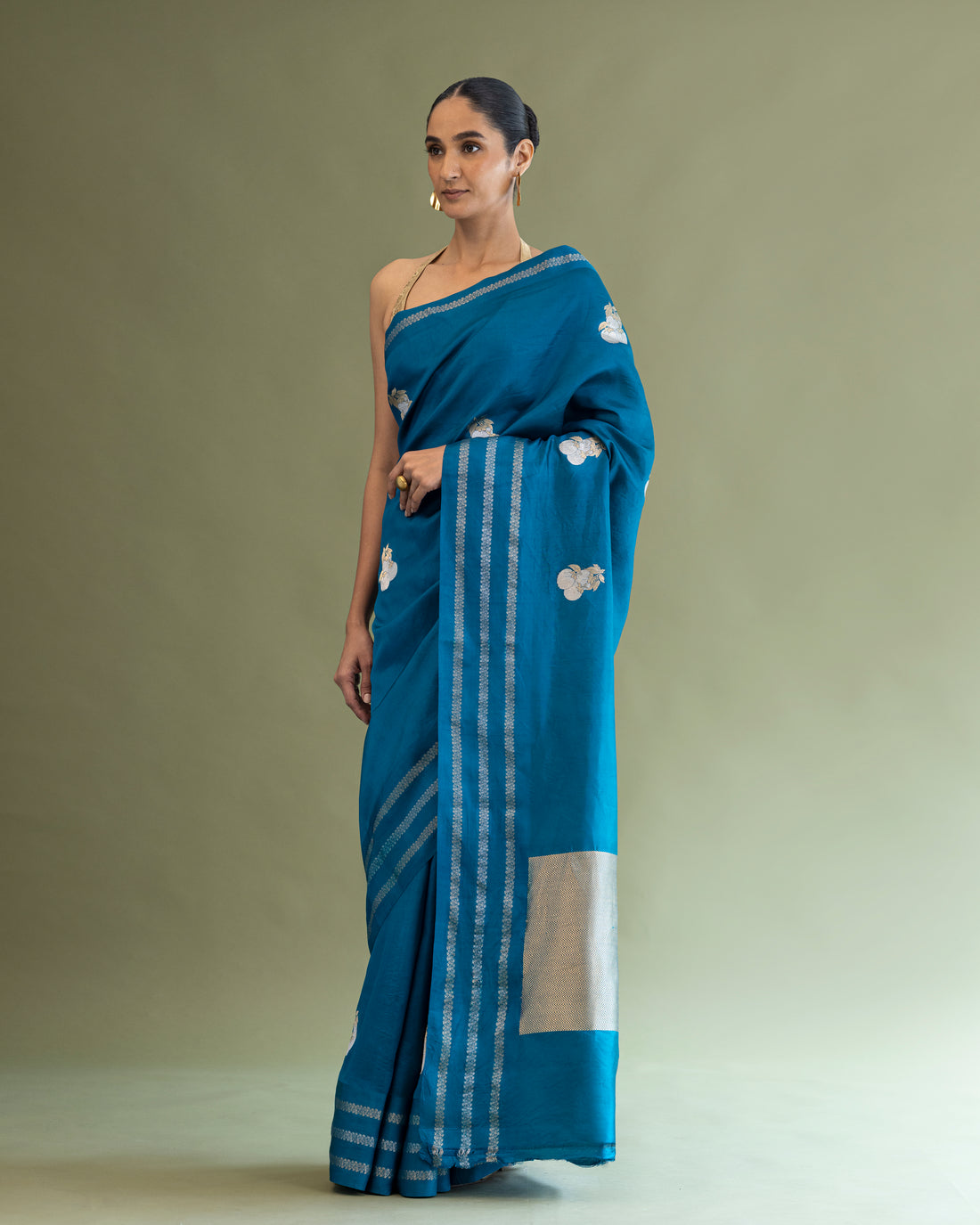 Cerulean Antique Zari Saree