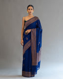 Cobalt Matka Silk Saree